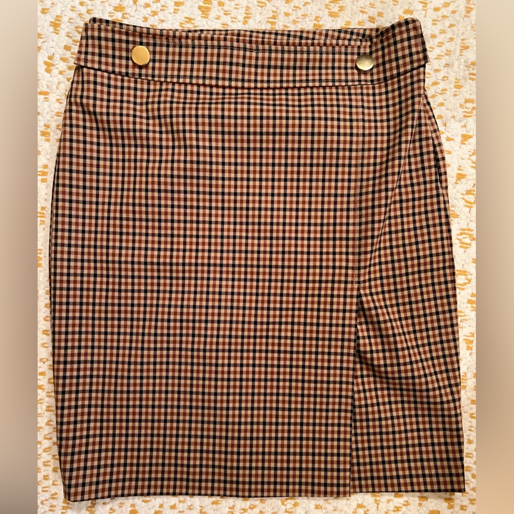 Ann Taylor Factory Plaid Pencil Skirt - Size 8